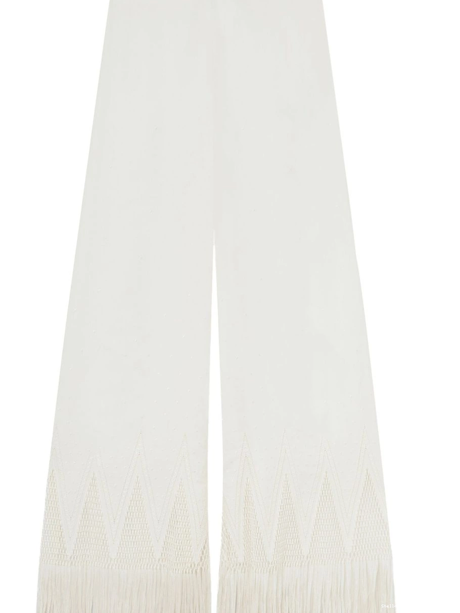 Affordable McCartney Stella Women open-knit fringe pants wide-leg 0808